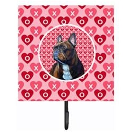 Micasa French Bulldog Valentines Love And Hearts Leash Or Key Holder MI718749